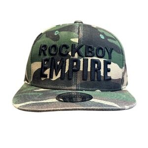 Rockboy Empire E-Flag Hat Cap Snapback Green Camo Flat Bill